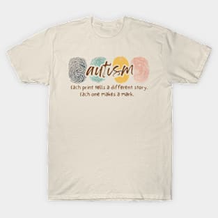 Autism Each print tells a different story T-Shirt